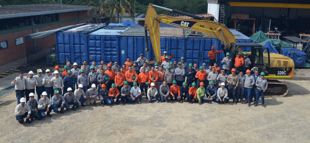 Ismocol workforce gathered at the operations yard