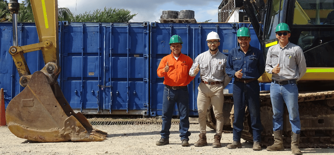 Ismocol work team during a site inspection
